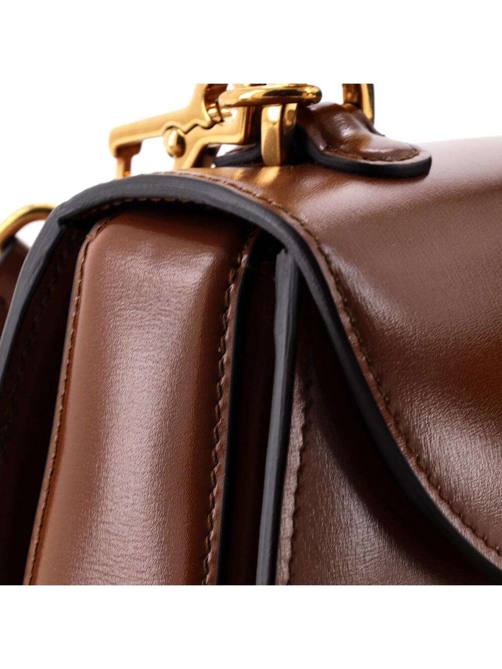Gucci Bamboo Top Handle Bag Leather #306983G23B - Picture 6 of 7